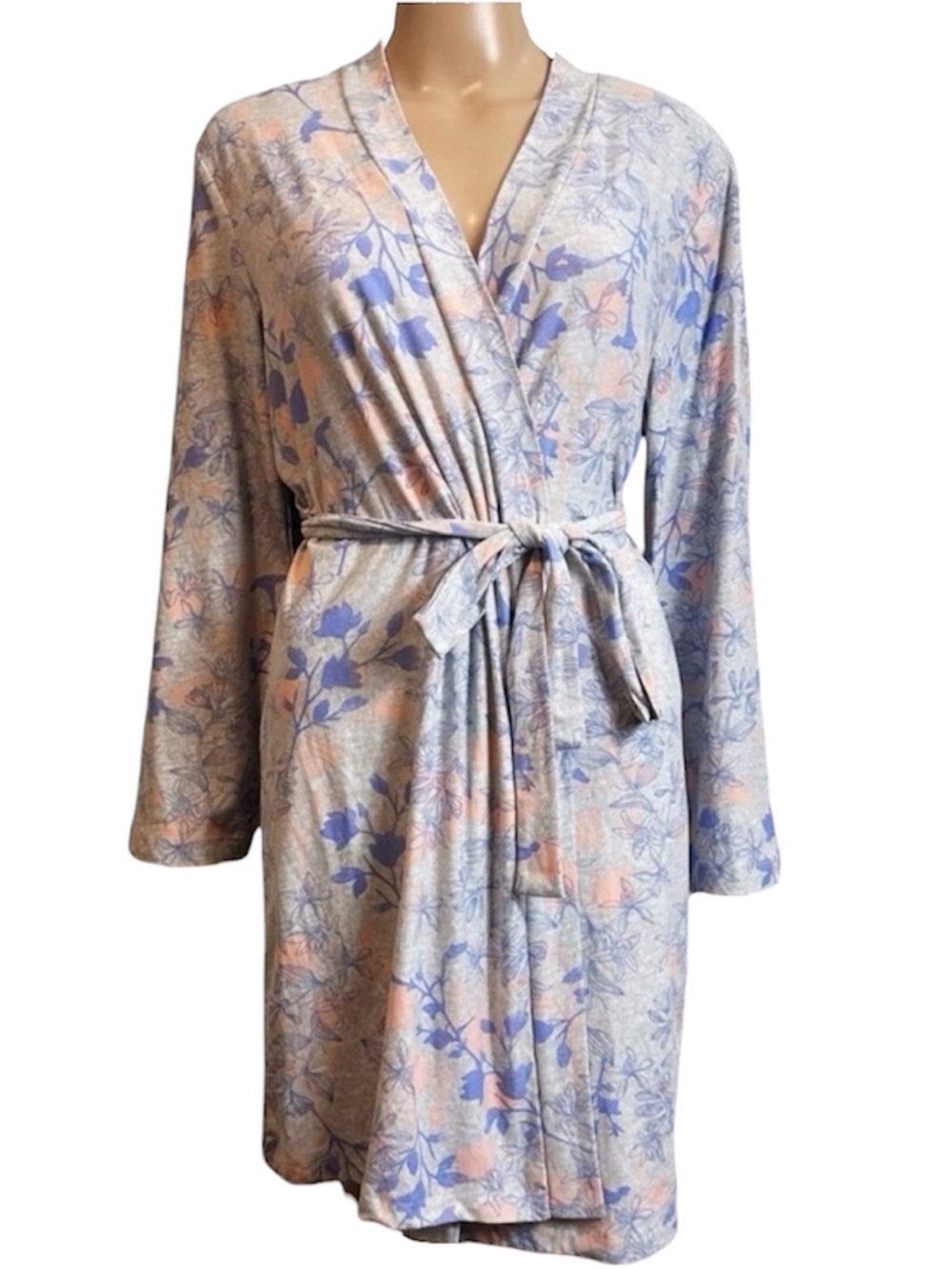 Gloria Vanderbilt Soft Stretch Floral Belted Robe